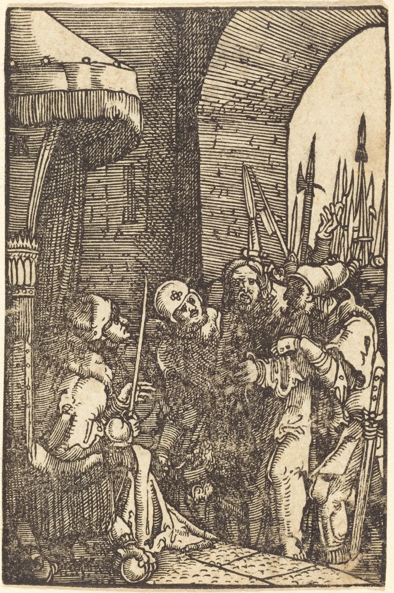 Christ before Pilate by Albrecht Altdorfer, print, 1513