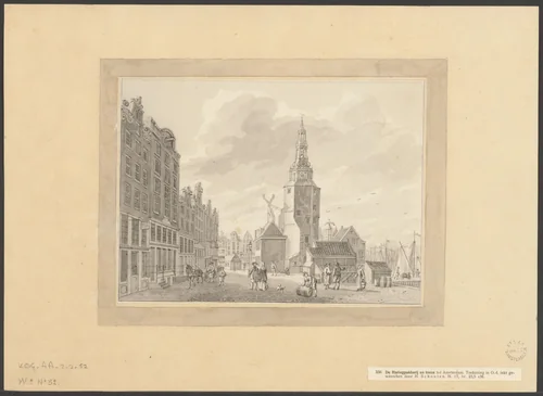 Gezicht op de Haringpakkerij by Hermanus Petrus Schouten, drawing, 1757-1822