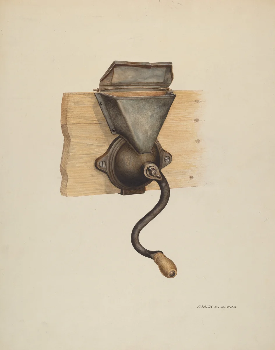 Coffee Mill by Frank C. Barks, index of american design, 1937