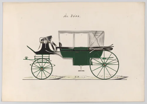 Design for Landau, No. 3500 by Brewster & Co., drawing, 1879