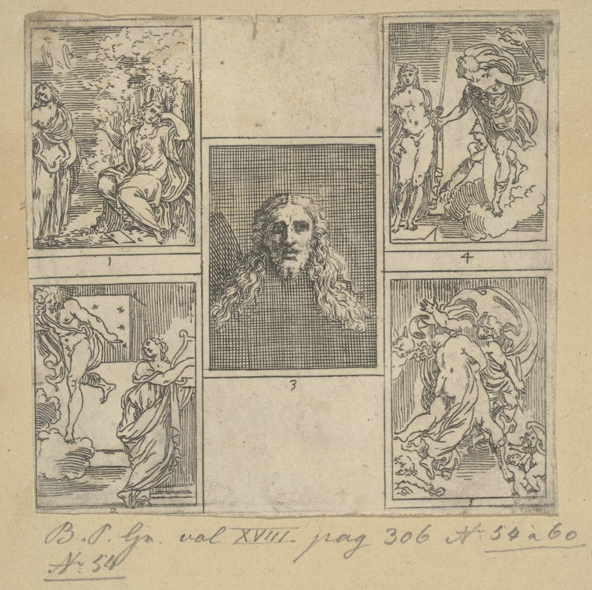 The Obsequies of Agostino Carracci: First Plate by Guido Reni, print, 1603