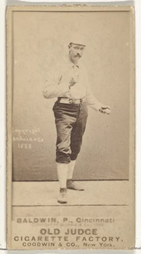Clarence Geoghan "Kid" Baldwin, Catcher, Cincinnati, from the Old Judge series (N172) for Old Judge Cigarettes by Goodwin & Company, photograph, 1888