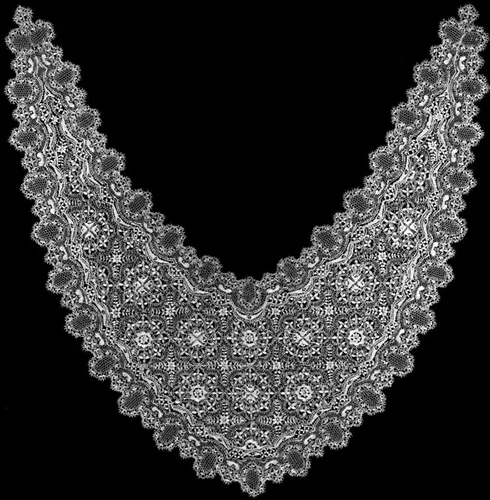 Collar and Handkerchief by Malta, textile, 1875-1900