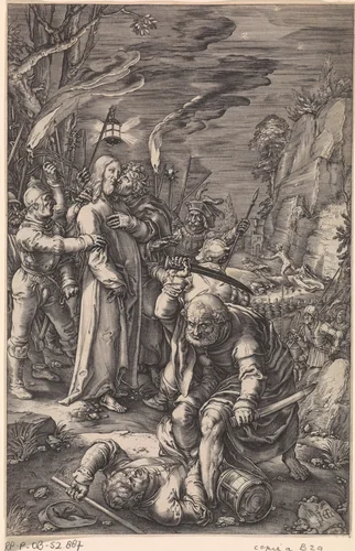 Gevangenneming van Christus by anonymous, print, 1597-1667