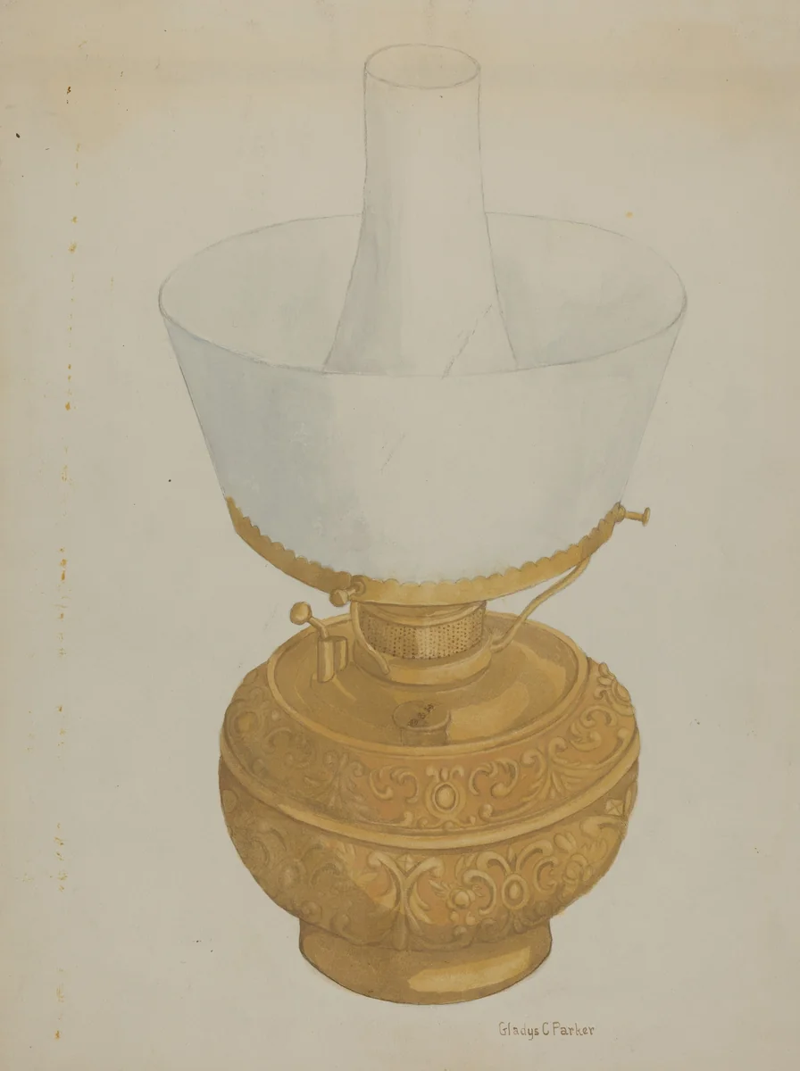 Lamp by Gladys C. Parker, index of american design, 1937