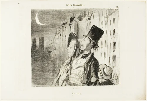 Sight, plate 39 from Types Parisiens by Honoré-Victorin Daumier, print, 1839