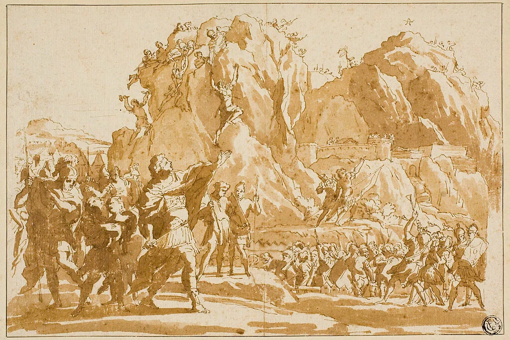 Siege of Jericho by Giovanni Francesco Grimaldi
François Perrier
Carlo Maratti
Pietro da Cortona, drawing, 1600-1700