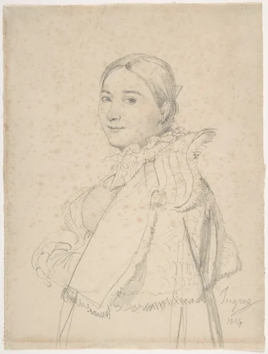 Madame Jean-Auguste-Dominique Ingres, née Madeleine Chapelle by Jean-Auguste-Dominique Ingres, drawing, 1814