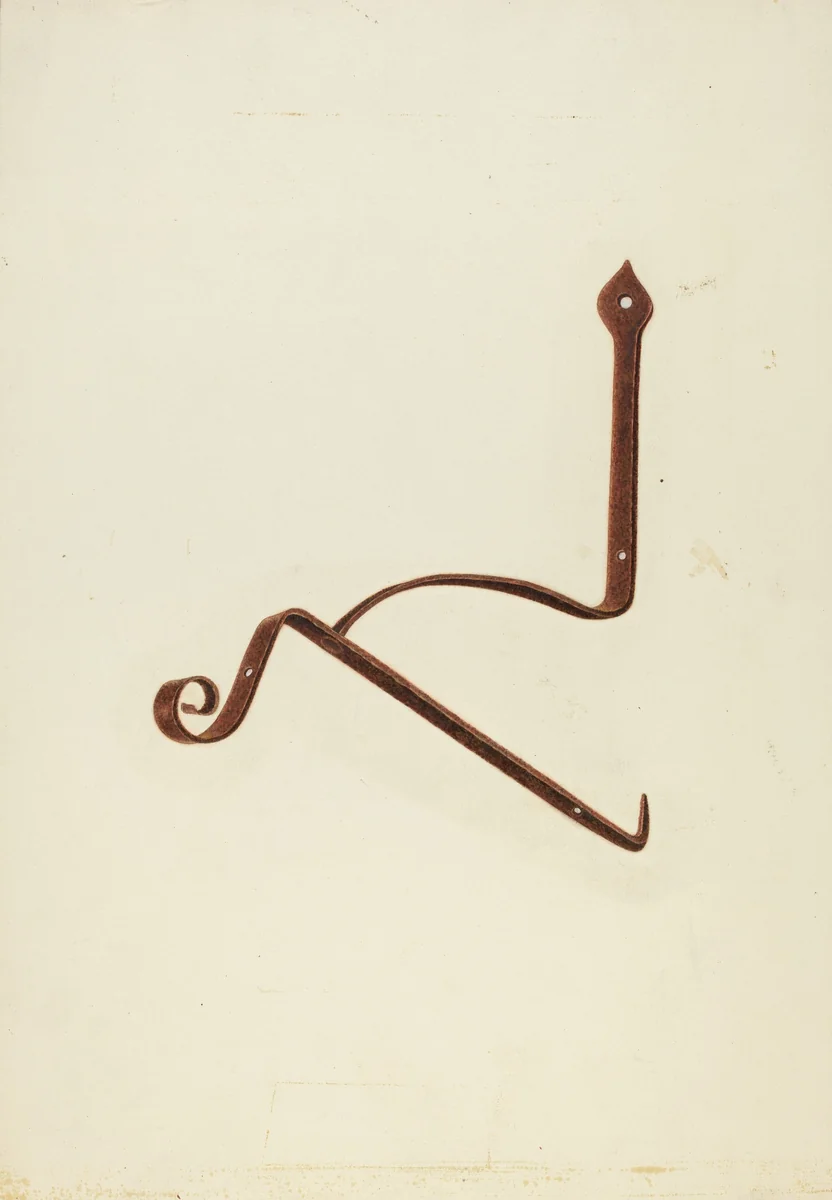 Iron Bracket from Zoar Tavern by Ralph Russell, index of american design, 1938