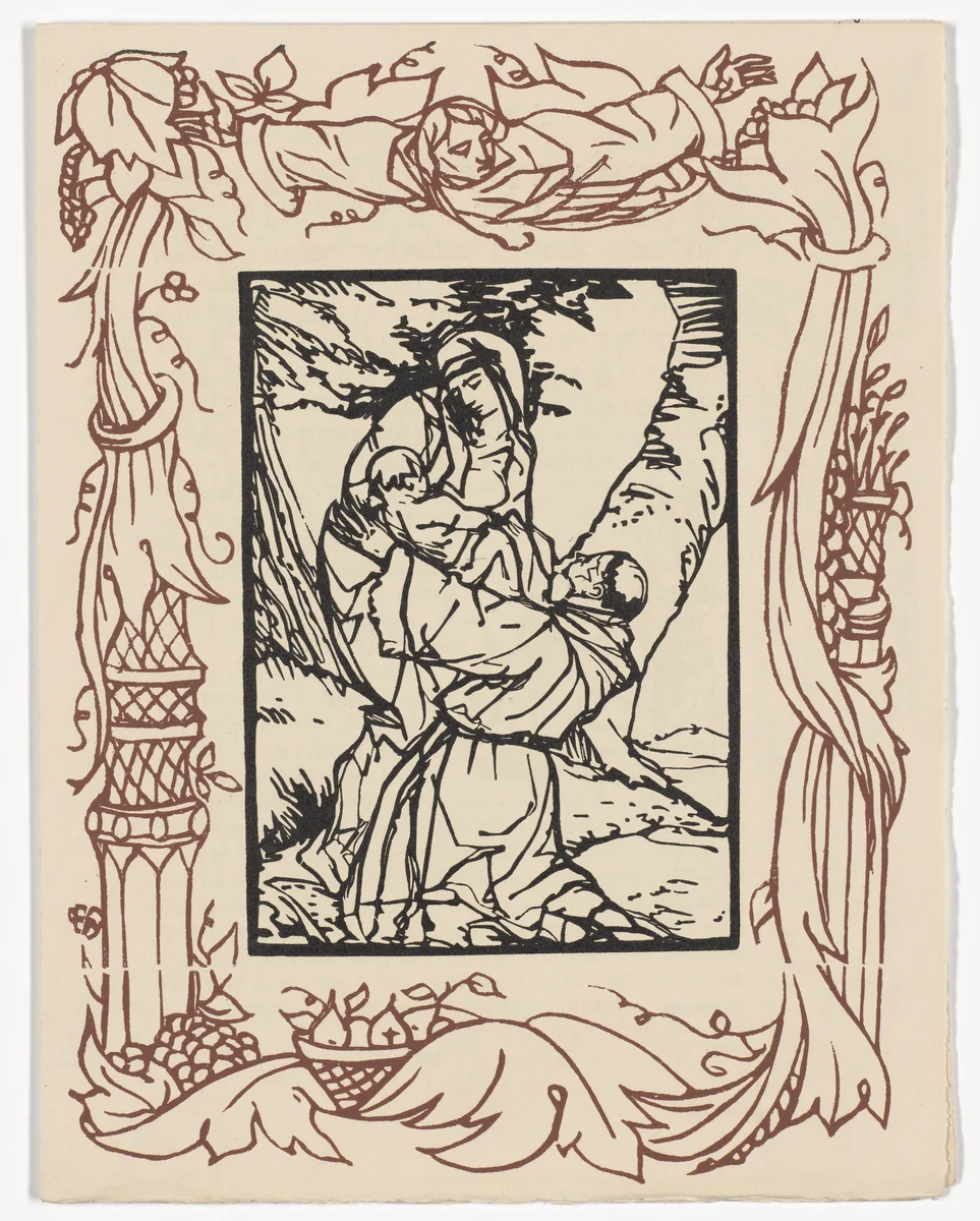 Plate (page 233) from Les Petites Fleurs de St. François (The Little Flowers of St. Francis) by Émile Bernard, illustrated book, 1928