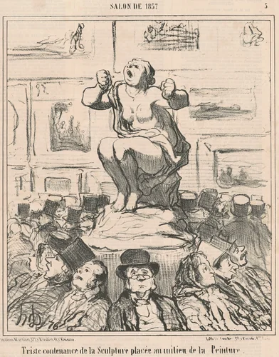 Triste contenance de la sculpture ... by Honoré Daumier, print, 1857
