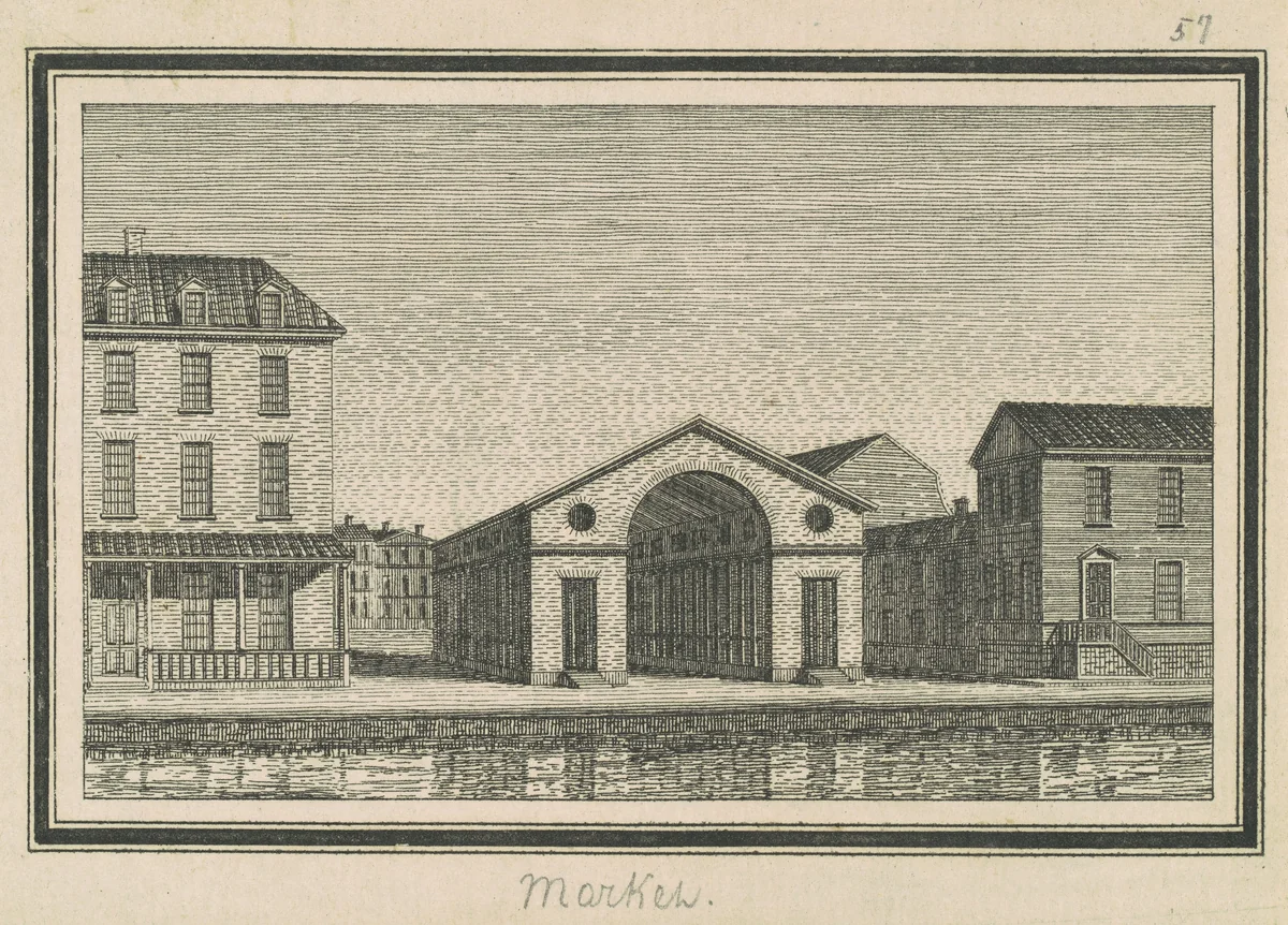 Esperanza, Market by Charles B. J. Févret de Saint-Mémin, print, 1795