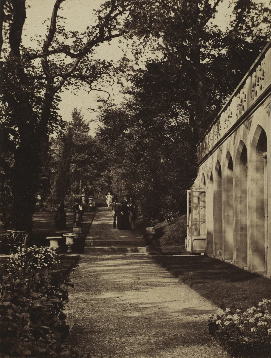 Orangery and Flower Garden at Singleton, Glamorganshire by W. Graham Vivian, photograph, 1854
