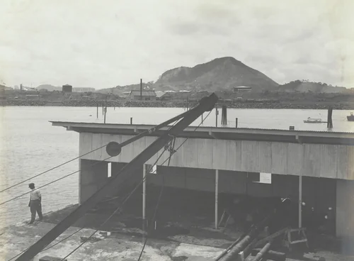 Pacific Terminal Fuel Oil handling plant. General View from the inner Harbor by Unidentified Photographer, photograph, 1915