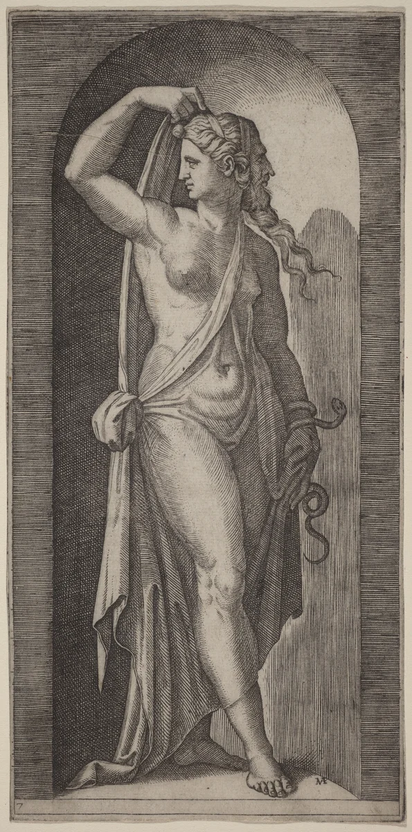 Prudence by Marcantonio Raimondi, print, 1510-1527
