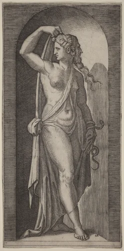 Prudence by Marcantonio Raimondi, print, 1510-1527
