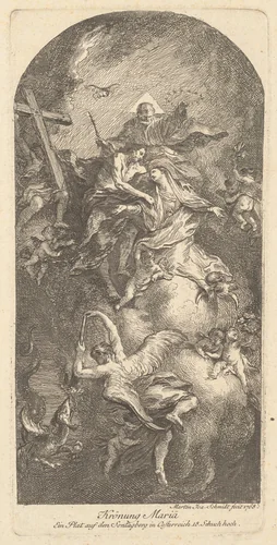 The Crowning of the Virgin by Martin Johann Schmidt, print, 1768