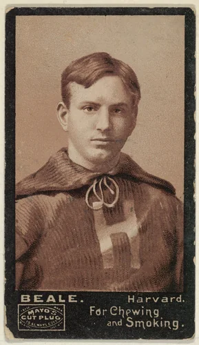Beale, Harvard University, from the College Football Stars series (N302) for Mayo's Cut Plug Tobacco by P.H. Mayo & Brother, print, 1894
