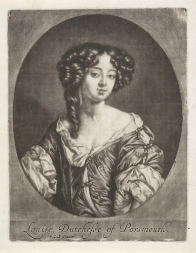 Portret van Louise de Kéroualle hertogin van Portsmouth by anonymous, print, 1662-1760