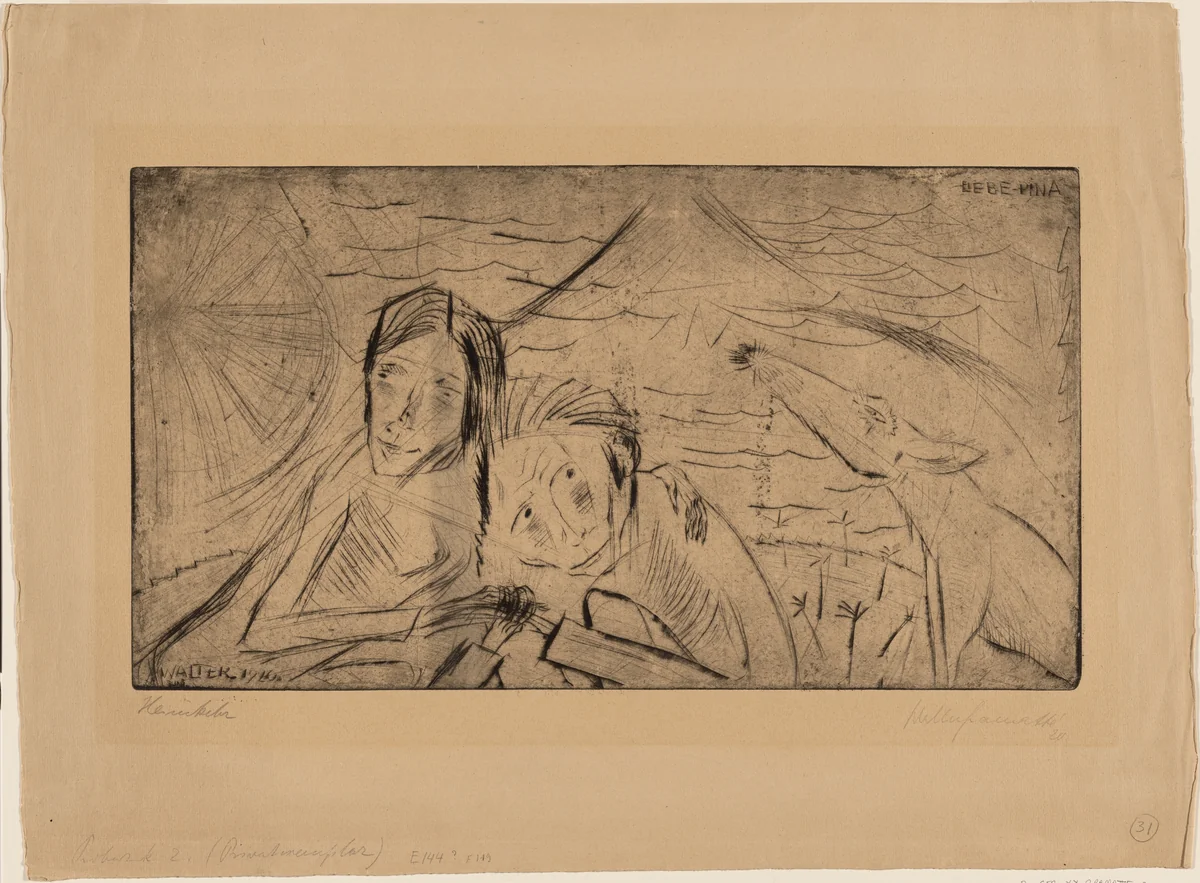 Homecoming (Heimkehr) by Walter Gramatté, print, 1920
