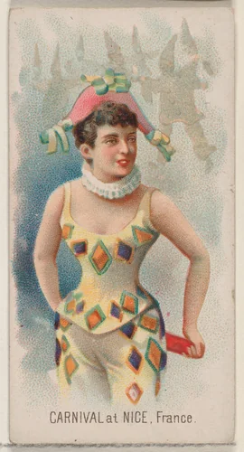 Carnival at Nice, France, from the Holidays series (N80) for Duke brand cigarettes by W. Duke, Sons & Co., print, 1890