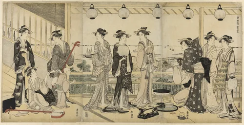 The Four Seasons in the South (Minami Shiki): Summer Scene by Utagawa Toyokuni I (初代 歌川 豊国), print, 1769-1825