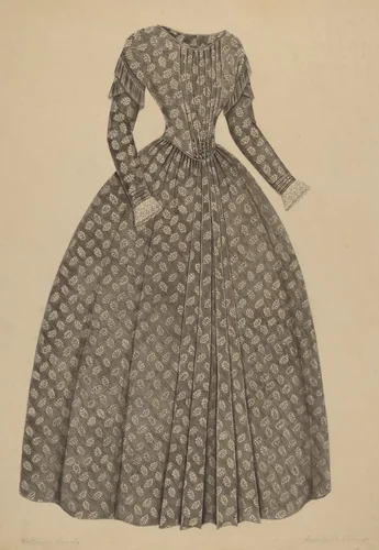 Dress by Isabelle De Strange, index of american design, 1937