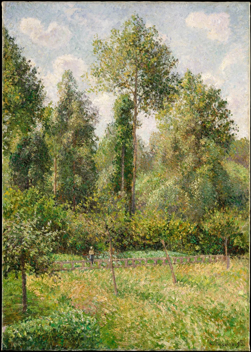 Poplars, Eragny by Camille Pissarro, painting, 1895