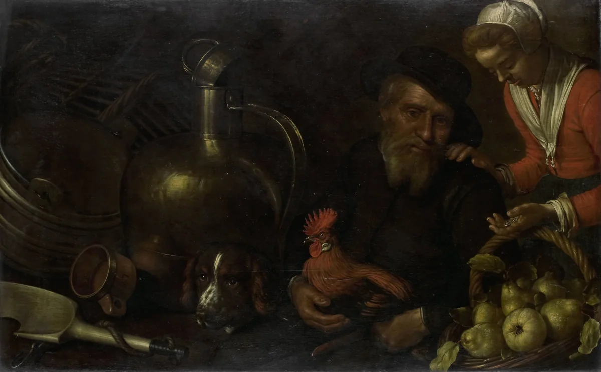 The Poultry Seller by Cornelis Jacobsz. Delff, painting, 1620-1643