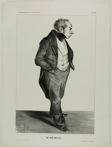 Mr. De Rign, plate 333 from Célébrités de la Caricature by Honoré-Victorin Daumier, print, 1833