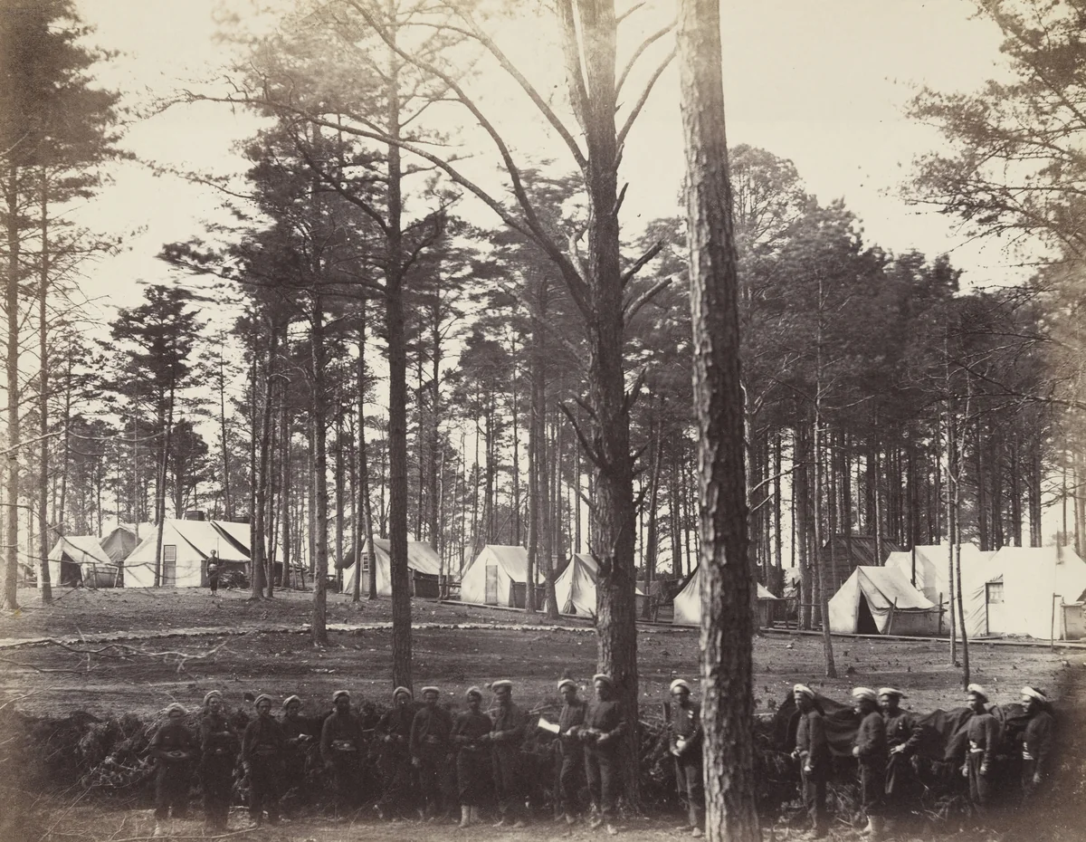 Head-Quarters Army of the Potomac (Brandy Station, Virginia) by Timothy O'Sullivan, Alexander Gardner, photograph, 1864