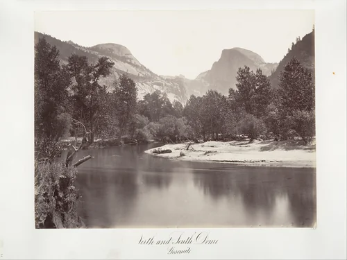 North and South Dome, Yosemite by Carleton E. Watkins, photograph, 1870-1874