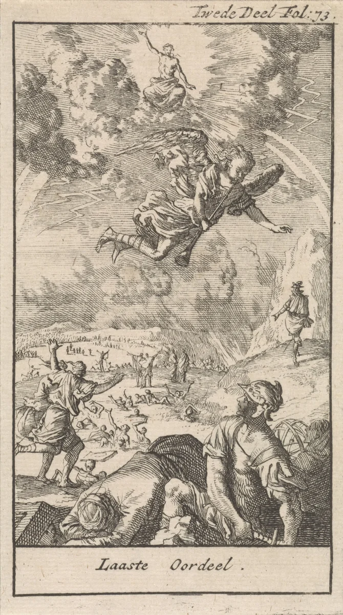 Laatste Oordeel by Caspar Luyken, print, 1699