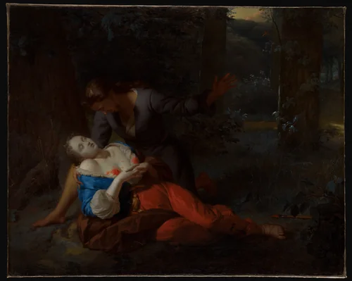 Cephalus and Procris by Godfried Schalcken, painting, 1680-1689