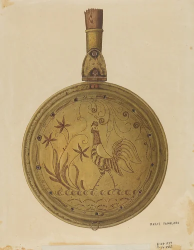 Warming Pan by Marie Famularo, index of american design, 1937