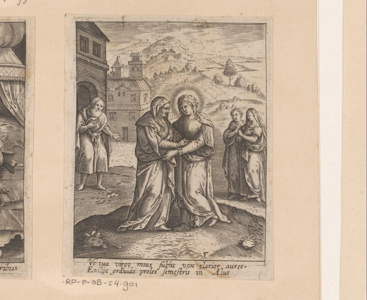 Visitatie by Heinrich Ulrich, print, 1582-1671