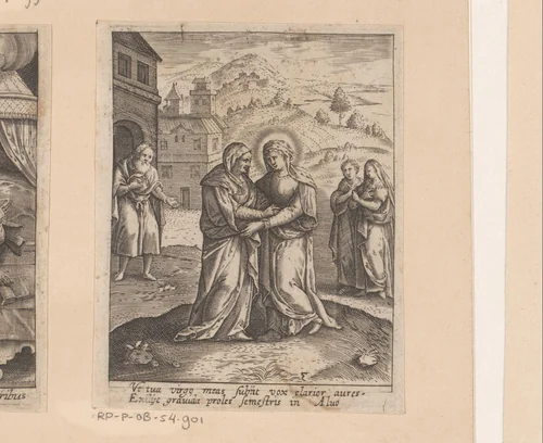 Visitatie by Heinrich Ulrich, print, 1582-1671