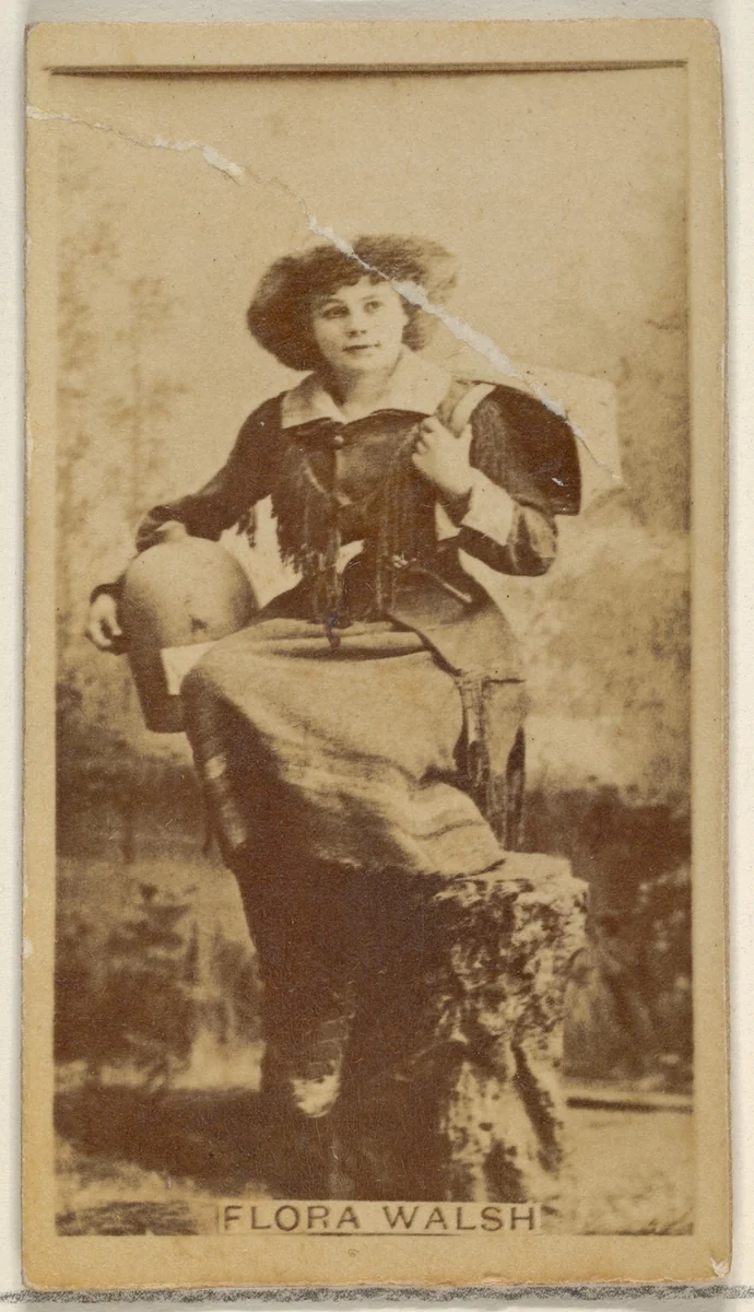 Flora Walsh, from the Actors and Actresses series (N45, Type 8) for Virginia Brights Cigarettes by Allen & Ginter, photograph, 1885-1891