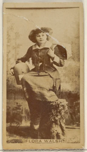 Flora Walsh, from the Actors and Actresses series (N45, Type 8) for Virginia Brights Cigarettes by Allen & Ginter, photograph, 1885-1891