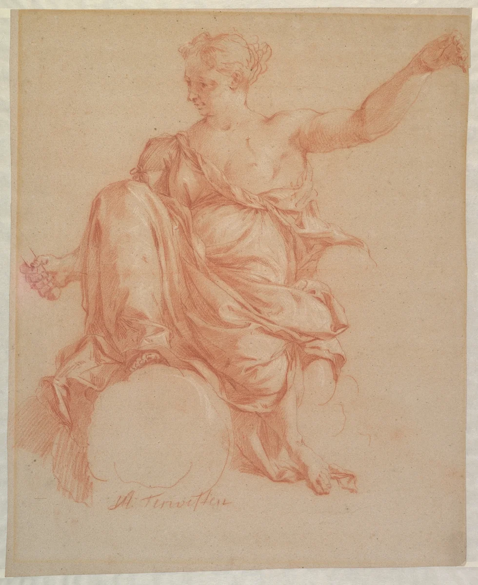Study for an Allegory by Augustin Terwesten, drawing, 1669-1711