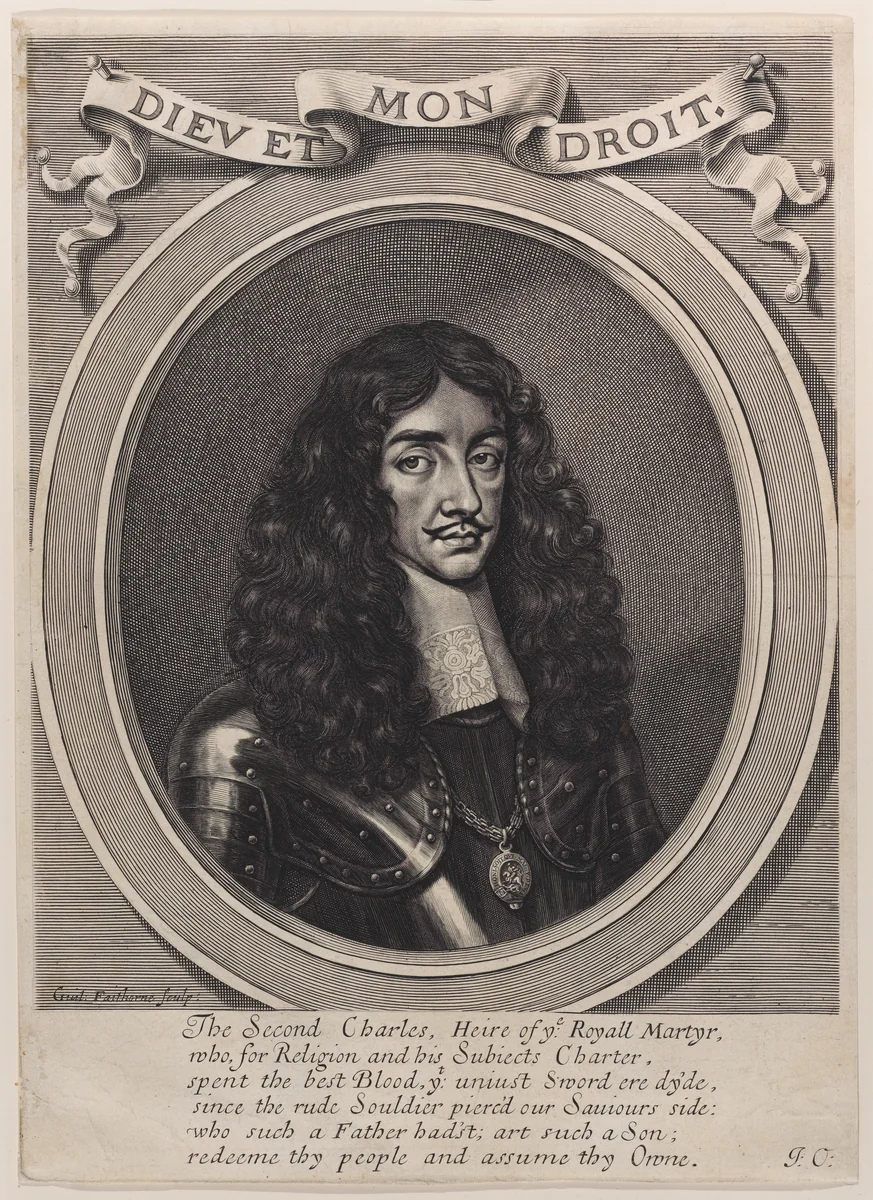 King Charles II by William Faithorne, print, 1660-1670