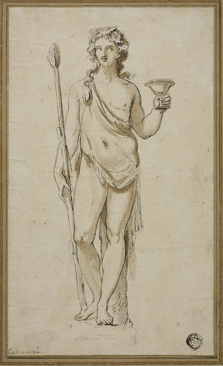 Bacchus by Giovanni Battista Cipriani, drawing, 1747-1785