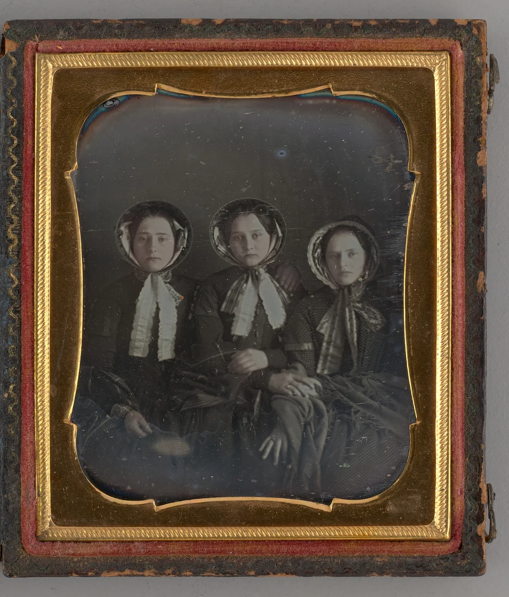 Untitled (Portrait of Three Girls) by Unknown maker, other, 1850