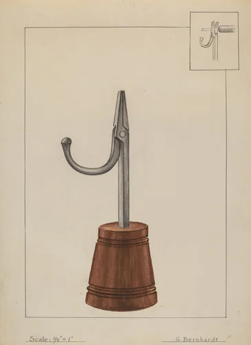 Rush Burner Paperweight by Gerald Bernhardt, index of american design, 1936