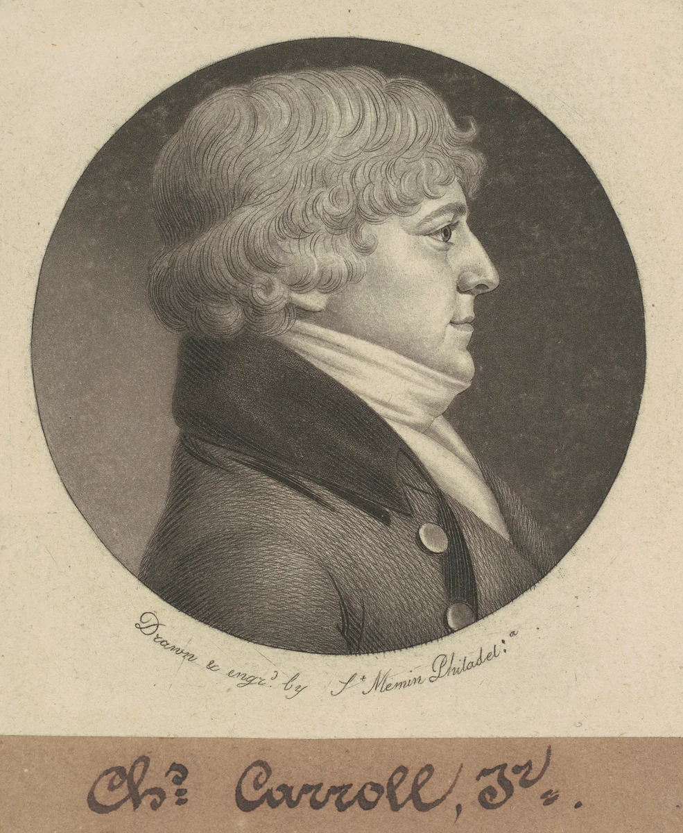 Charles Carroll, Jr. by Charles B. J. Févret de Saint-Mémin, print, 1800