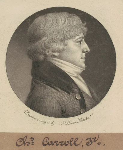Charles Carroll, Jr. by Charles B. J. Févret de Saint-Mémin, print, 1800