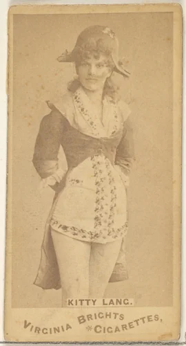Kitty Lang, from the Actors and Actresses series (N45, Type 1) for Virginia Brights Cigarettes by Allen & Ginter, photograph, 1885-1891