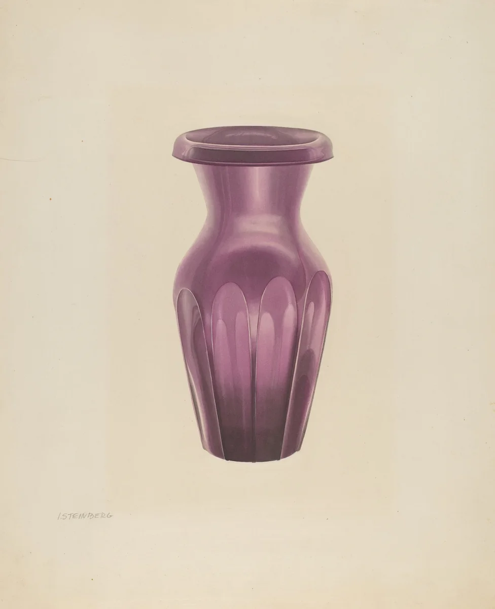 Vase by Isidore Steinberg, index of american design, 1935-1942