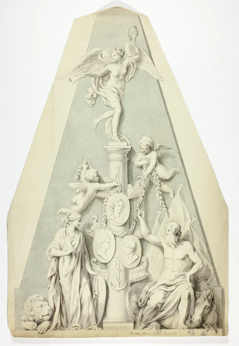 Design for a Monument to Sailors by John Bacon, drawing, 1797-1859