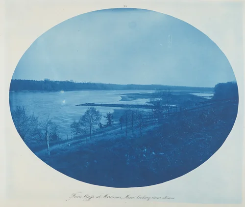 From Bluffs at Merrimac, Minn. Looking Downstream by Henry Peter Bosse, photograph, 1889